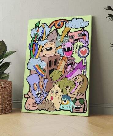 Arrow Cloud Rainbow Matte Canvas Print