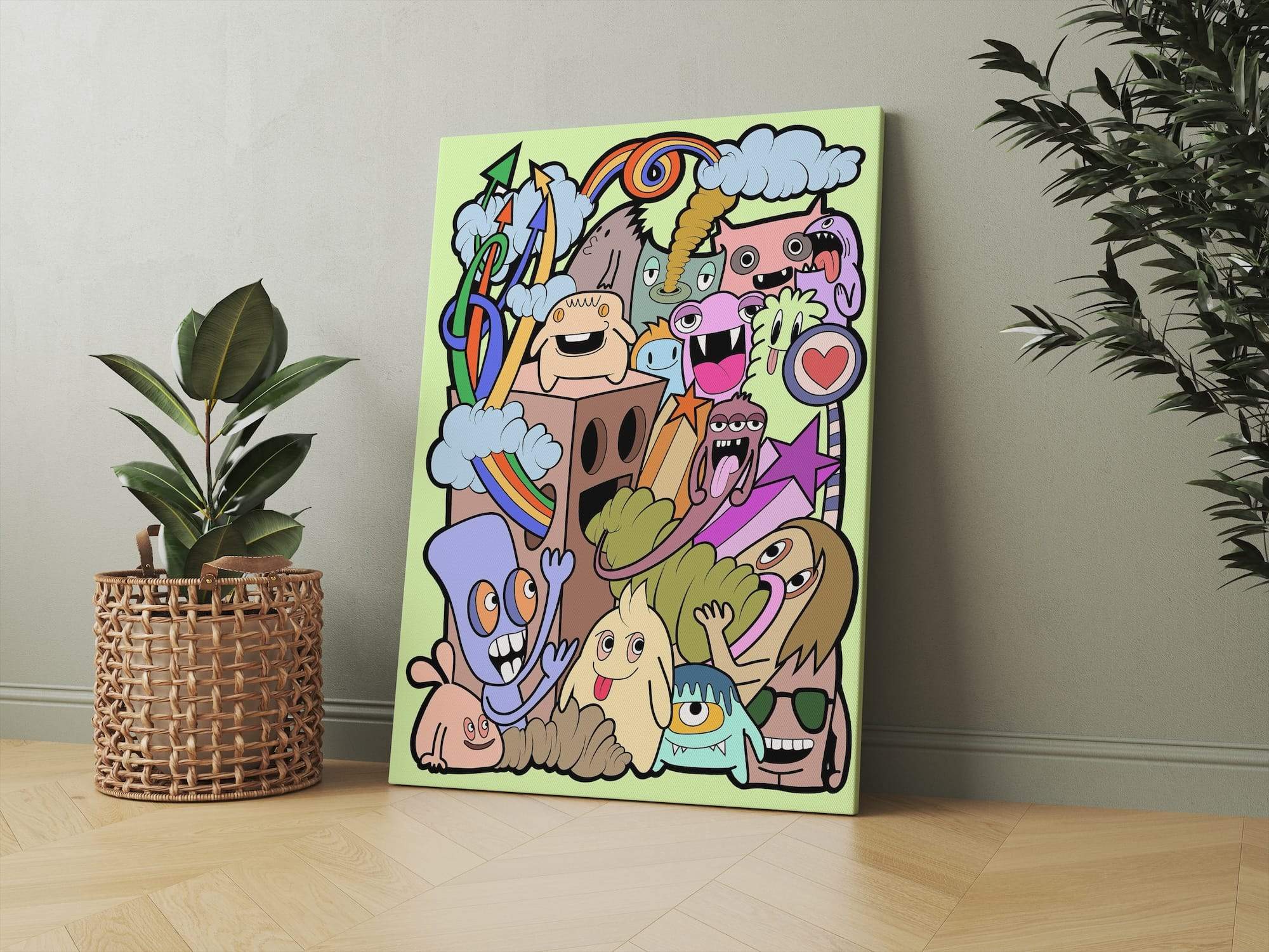 Arrow Cloud Rainbow Matte Canvas Print