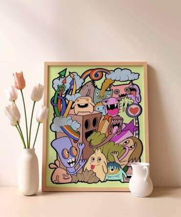 Arrow Cloud Rainbow Matte Poster Print