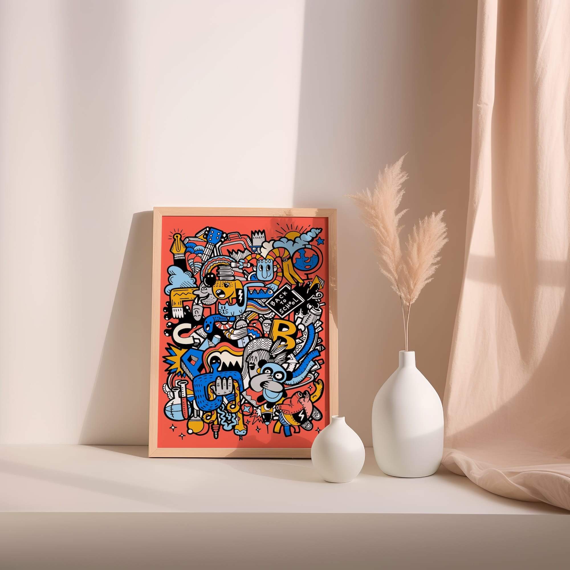 Back To School Clutter Matte Poster Print - Image 2