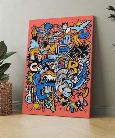 Back To School Clutter Matte Canvas Print