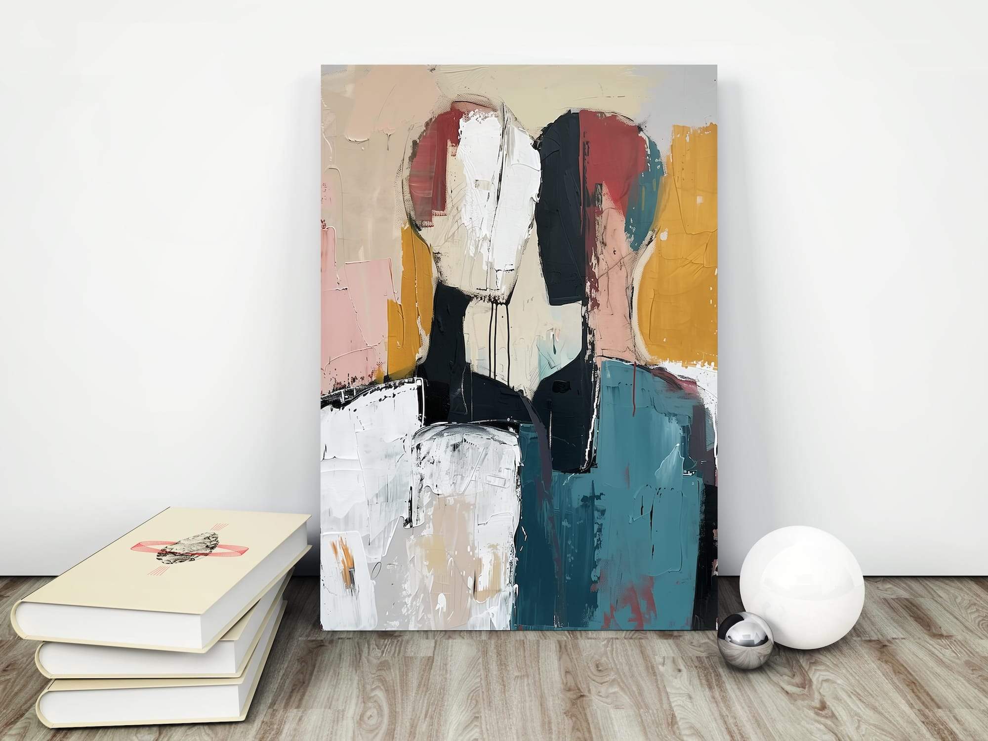 Color Block Couple Matte Canvas Print - Image 4