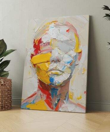 Color Splash Portrait Matte Canvas Print