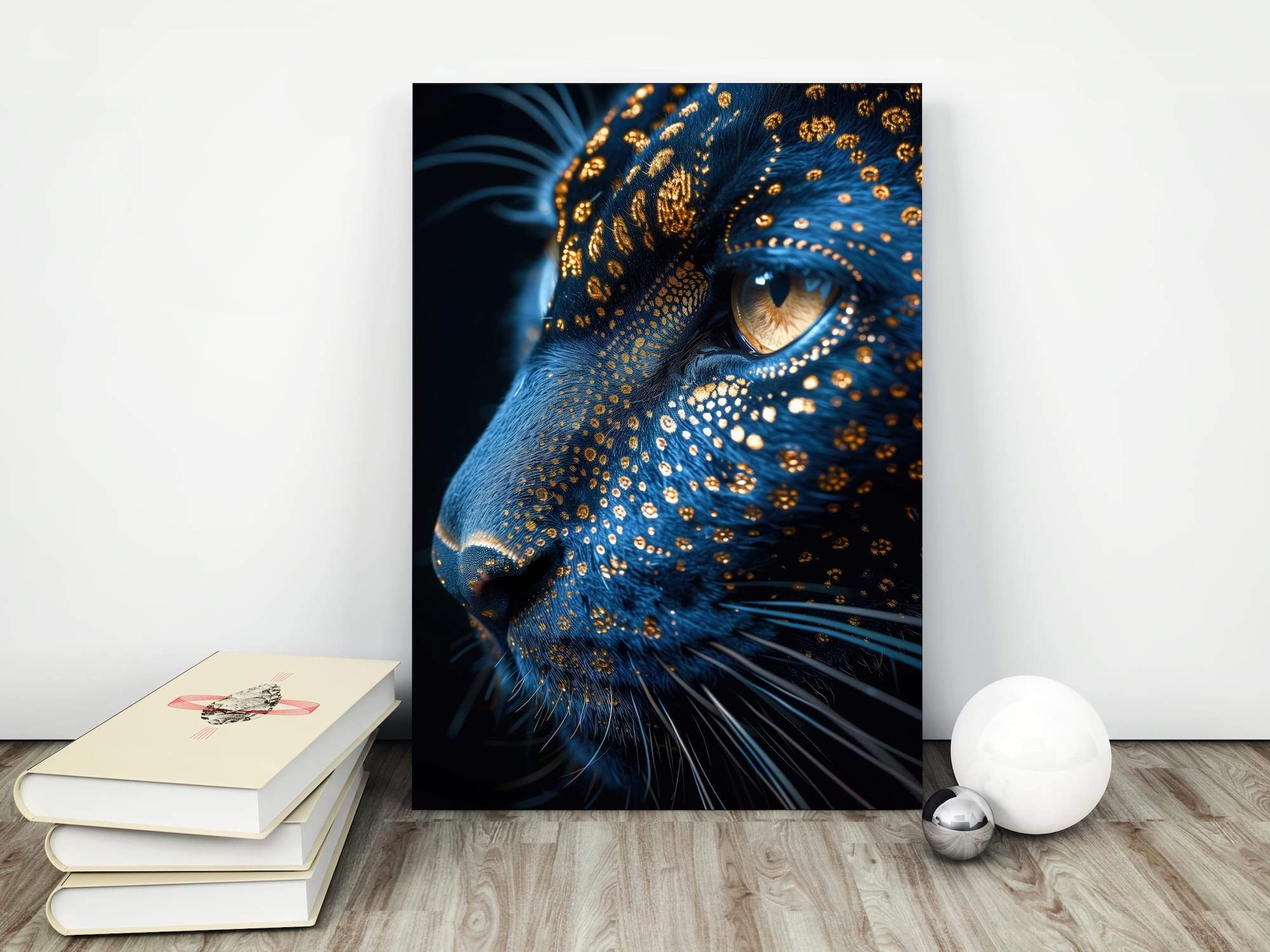 Cosmic Panther Closeup Matte Canvas Print - Image 4