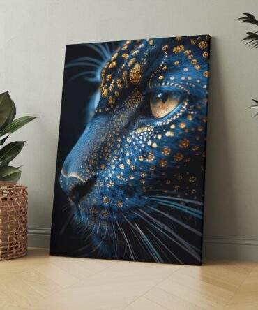 Cosmic Panther Closeup Matte Canvas Print