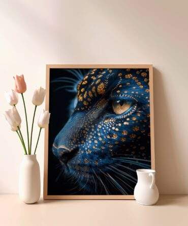 Cosmic Panther Closeup Matte Poster Print