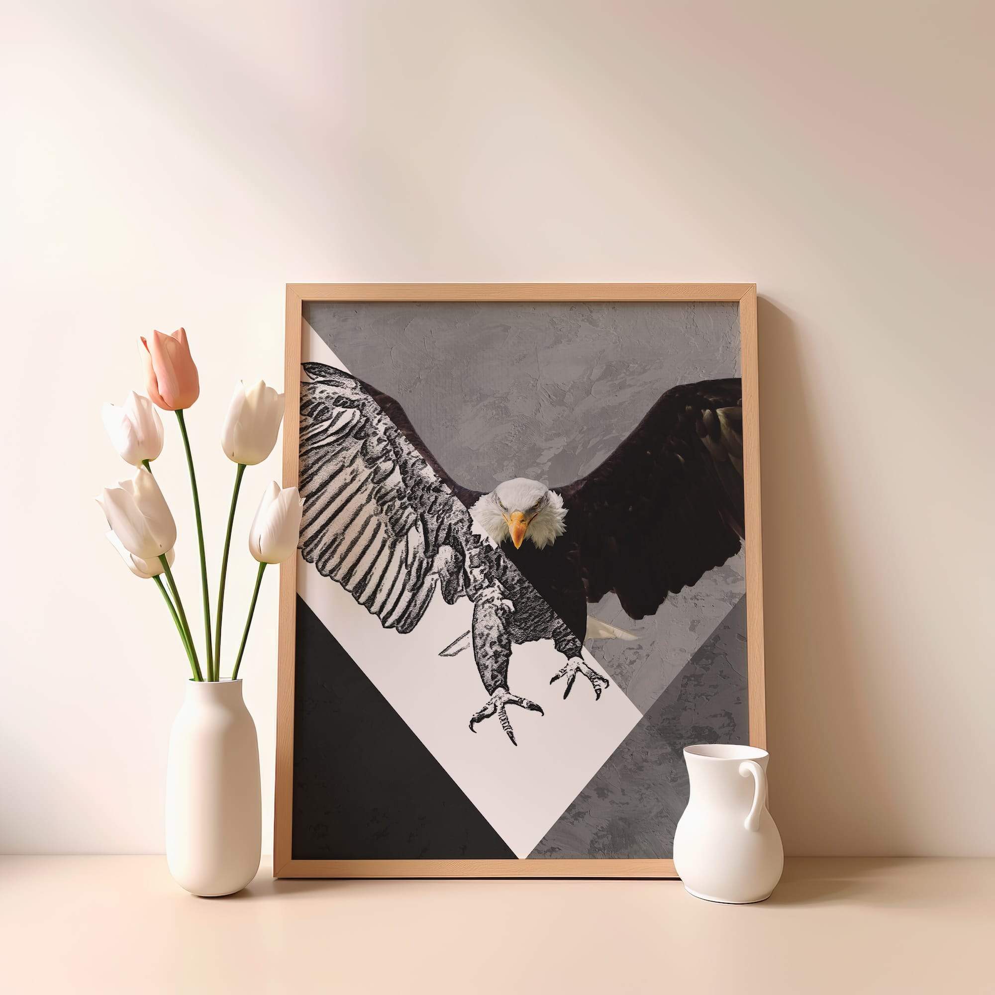 Eagle Sketch Bold Wings Matte Poster Print