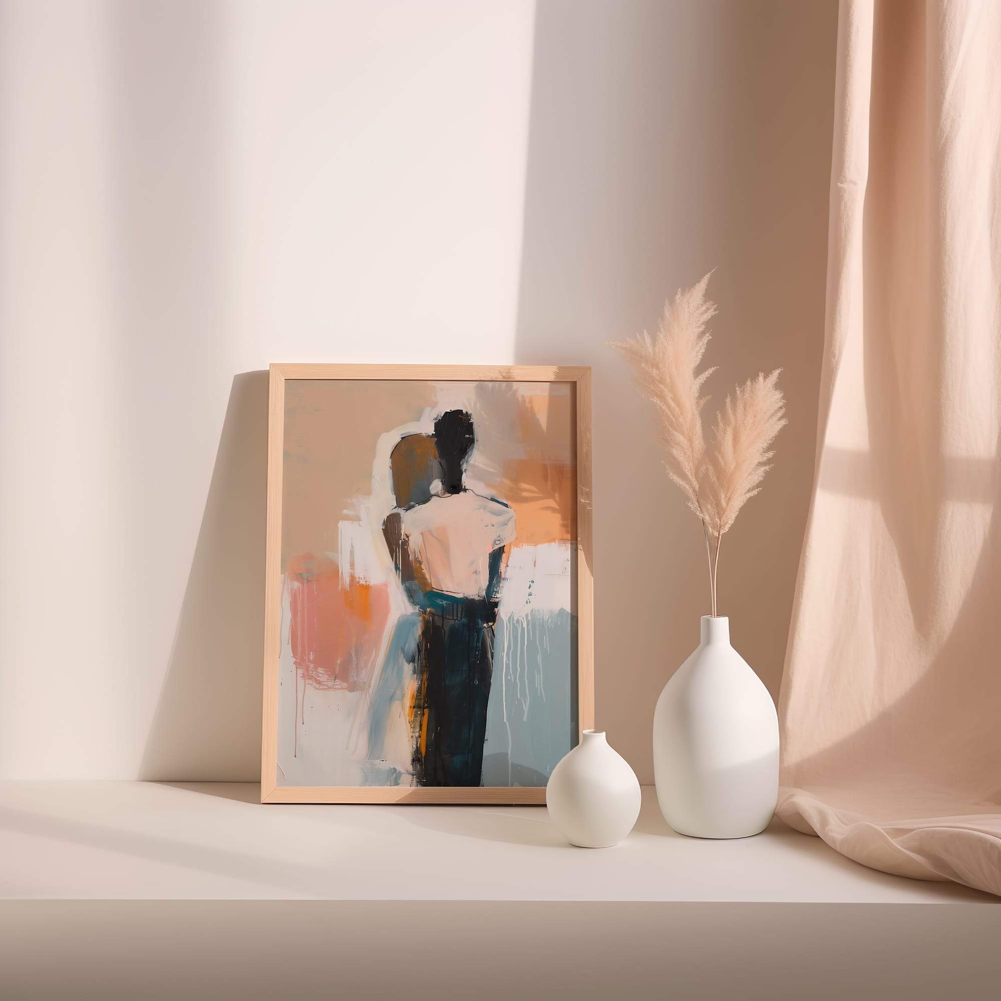 Embrace Silhouette Matte Poster Print - Image 2