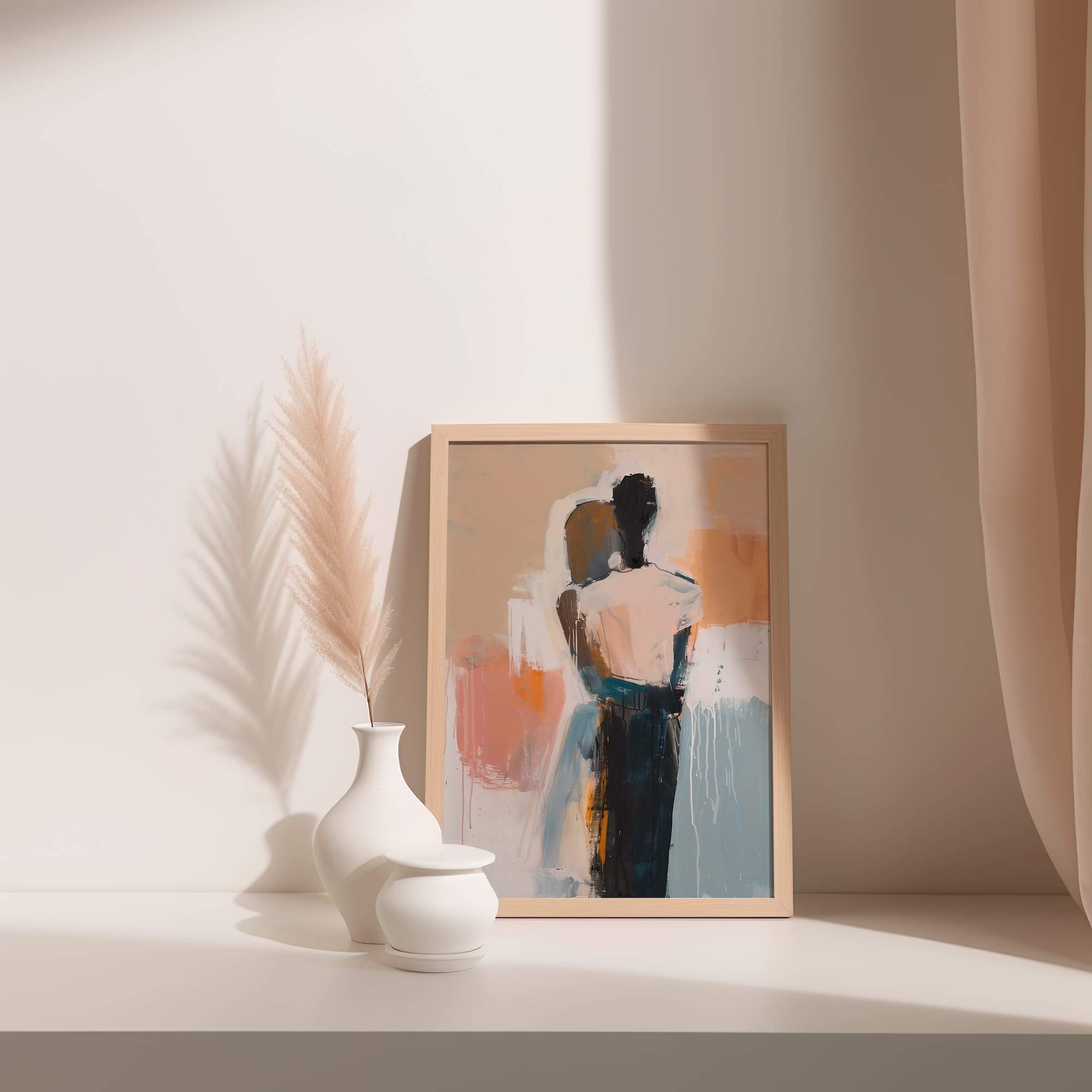 Embrace Silhouette Matte Poster Print - Image 3