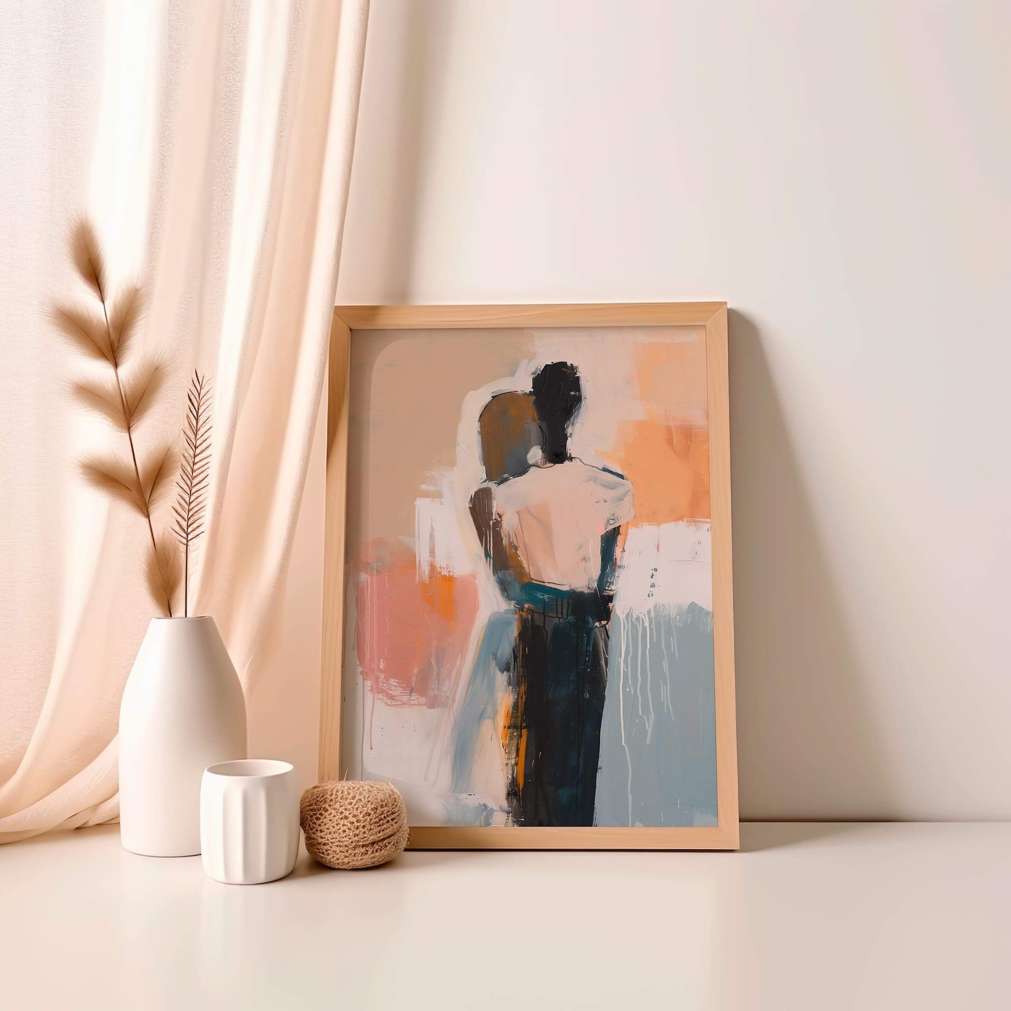 Embrace Silhouette Matte Poster Print - Image 4