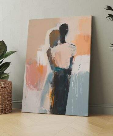 Embrace Silhouette Matte Canvas Print