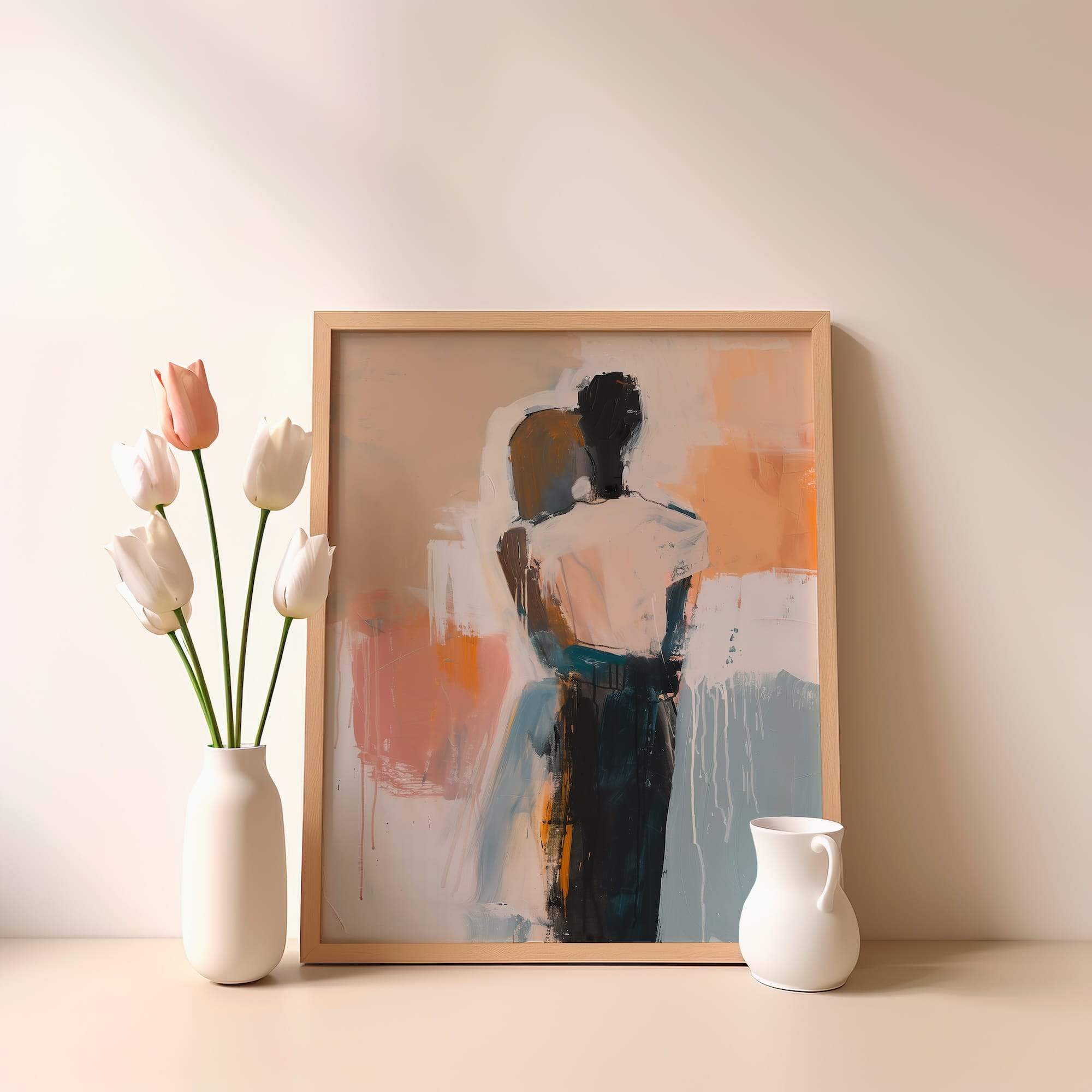 Embrace Silhouette Matte Poster Print