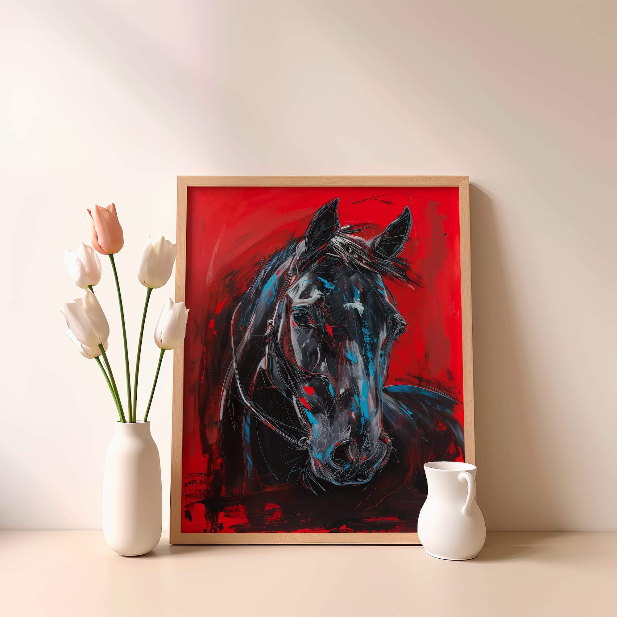 Fiery Glow Horse Matte Poster Print