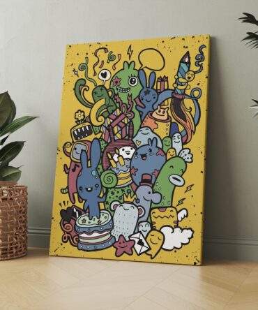 Gift Party Chaos Matte Canvas Print