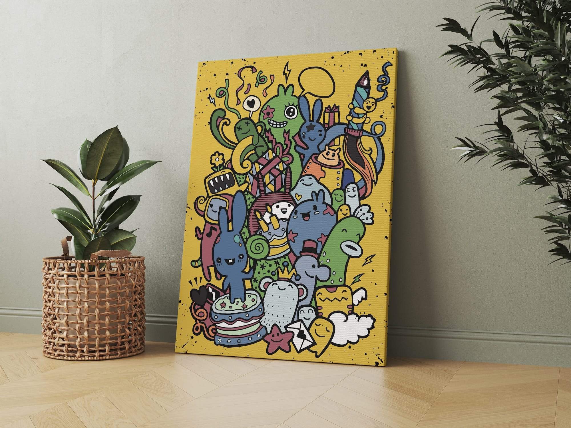 Gift Party Chaos Matte Canvas Print