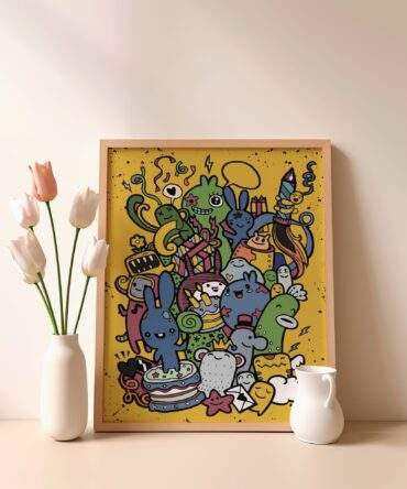 Gift Party Chaos Matte Poster Print