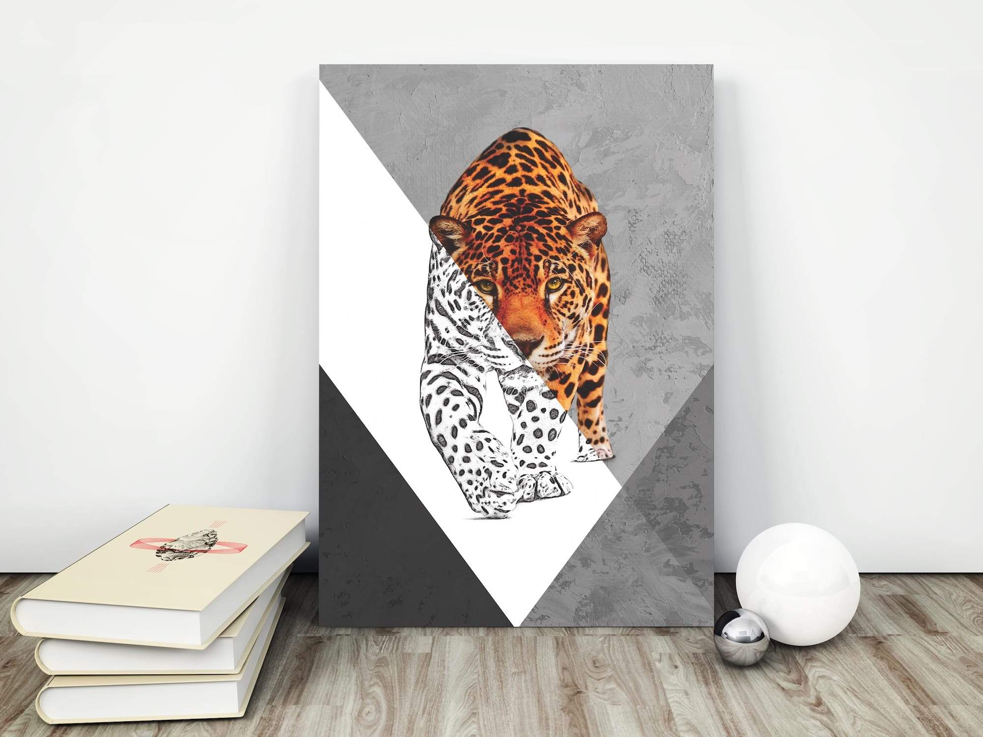 Leopard Sketch Intense Gaze Matte Canvas Print - Image 4
