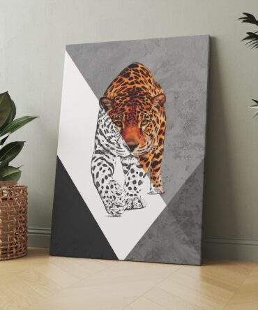 Leopard Sketch Intense Gaze Matte Canvas Print