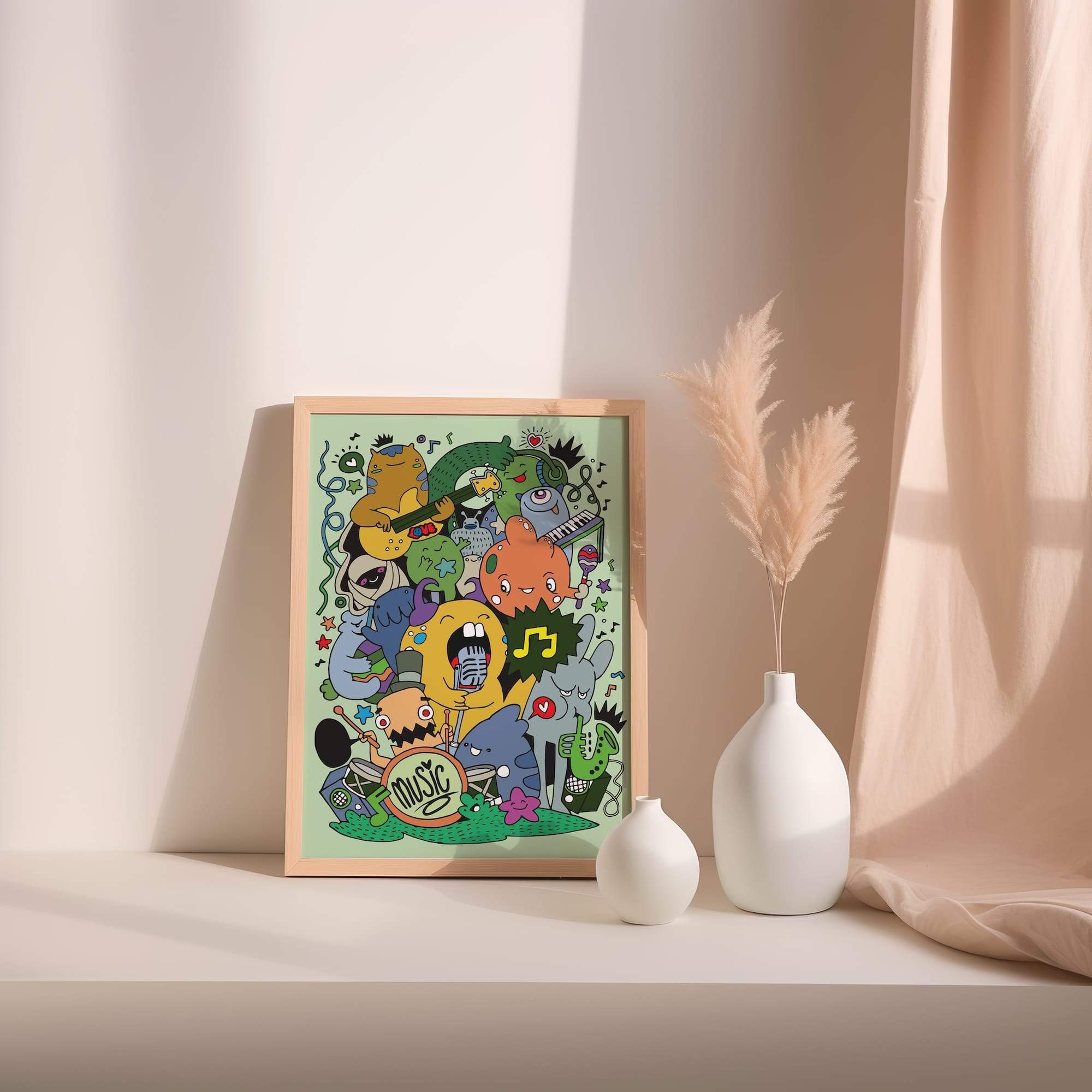 Monster Band Jam Matte Poster Print - Image 2