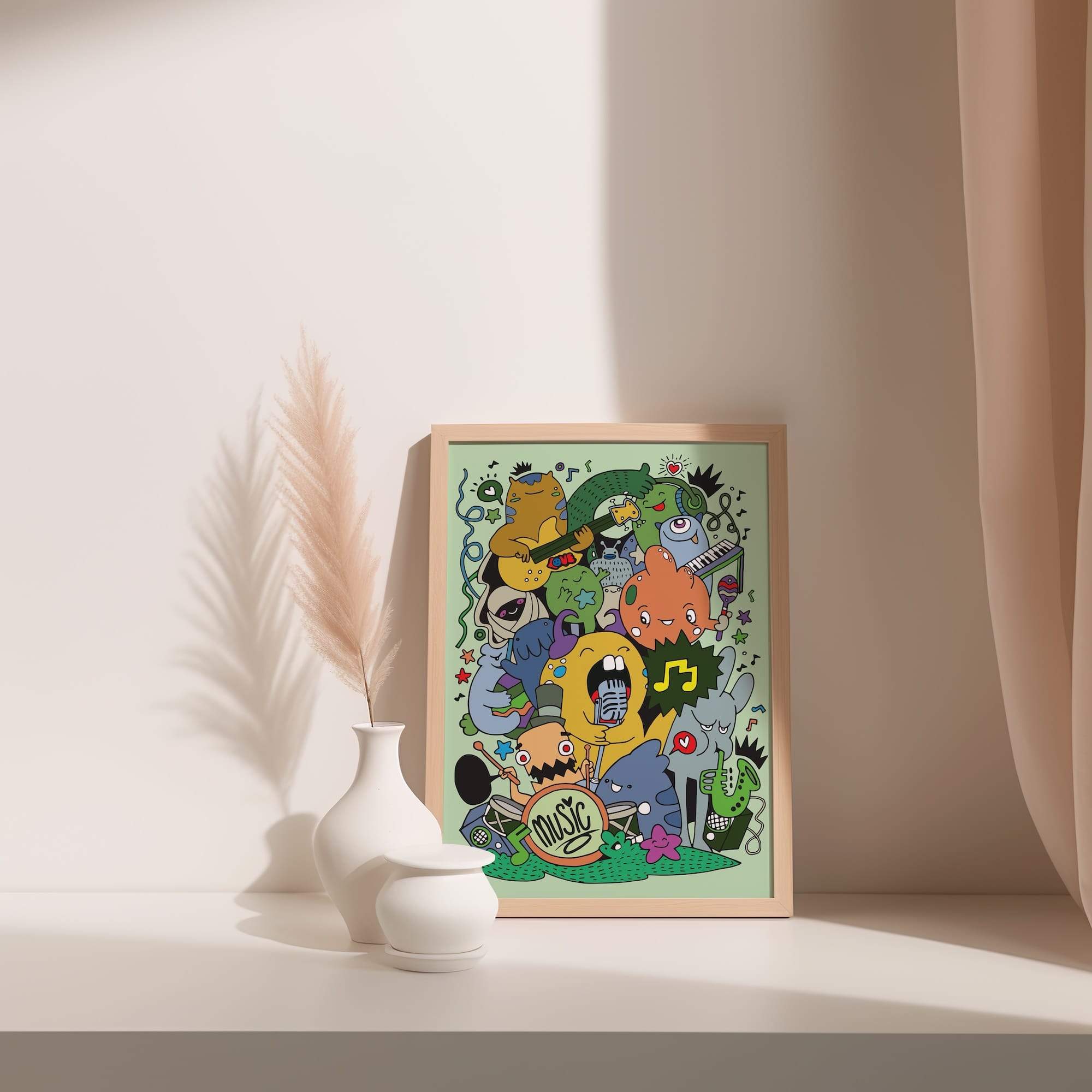 Monster Band Jam Matte Poster Print - Image 3