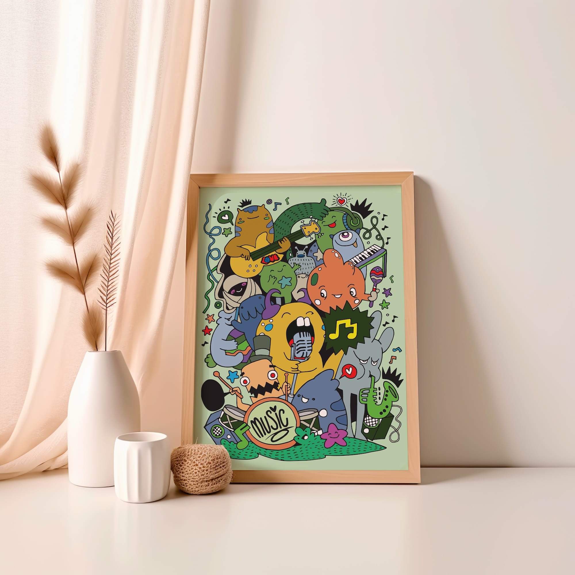 Monster Band Jam Matte Poster Print - Image 4