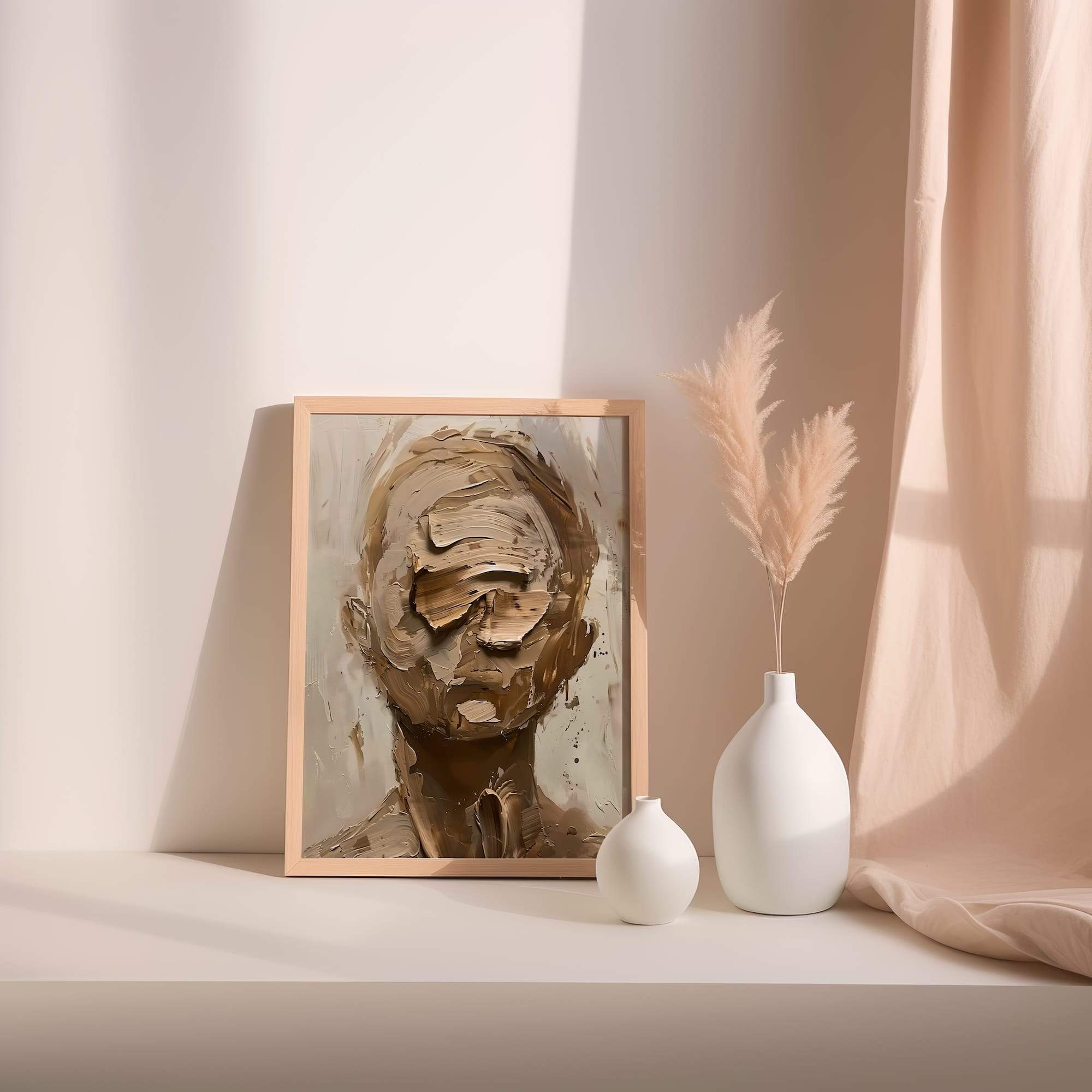 Neutral Palette Portrait Matte Poster Print - Image 2