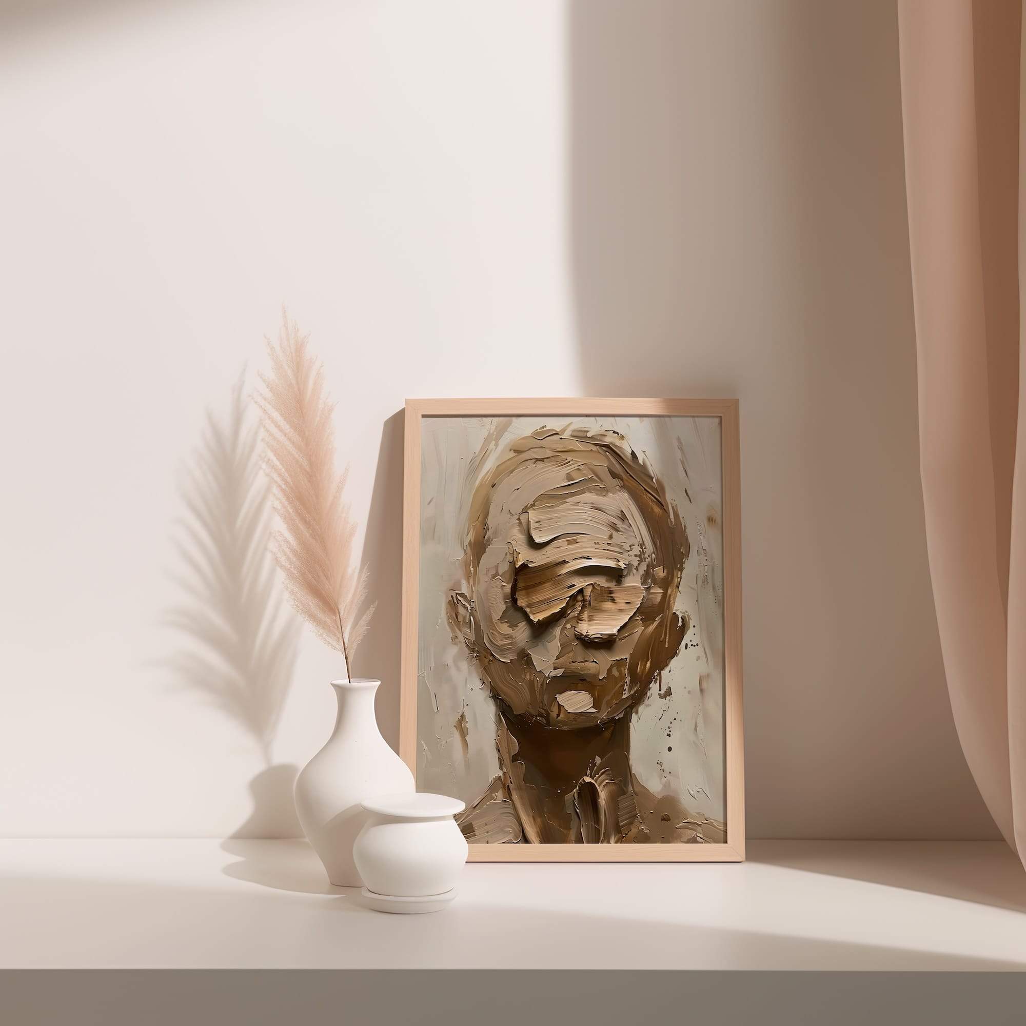 Neutral Palette Portrait Matte Poster Print - Image 3