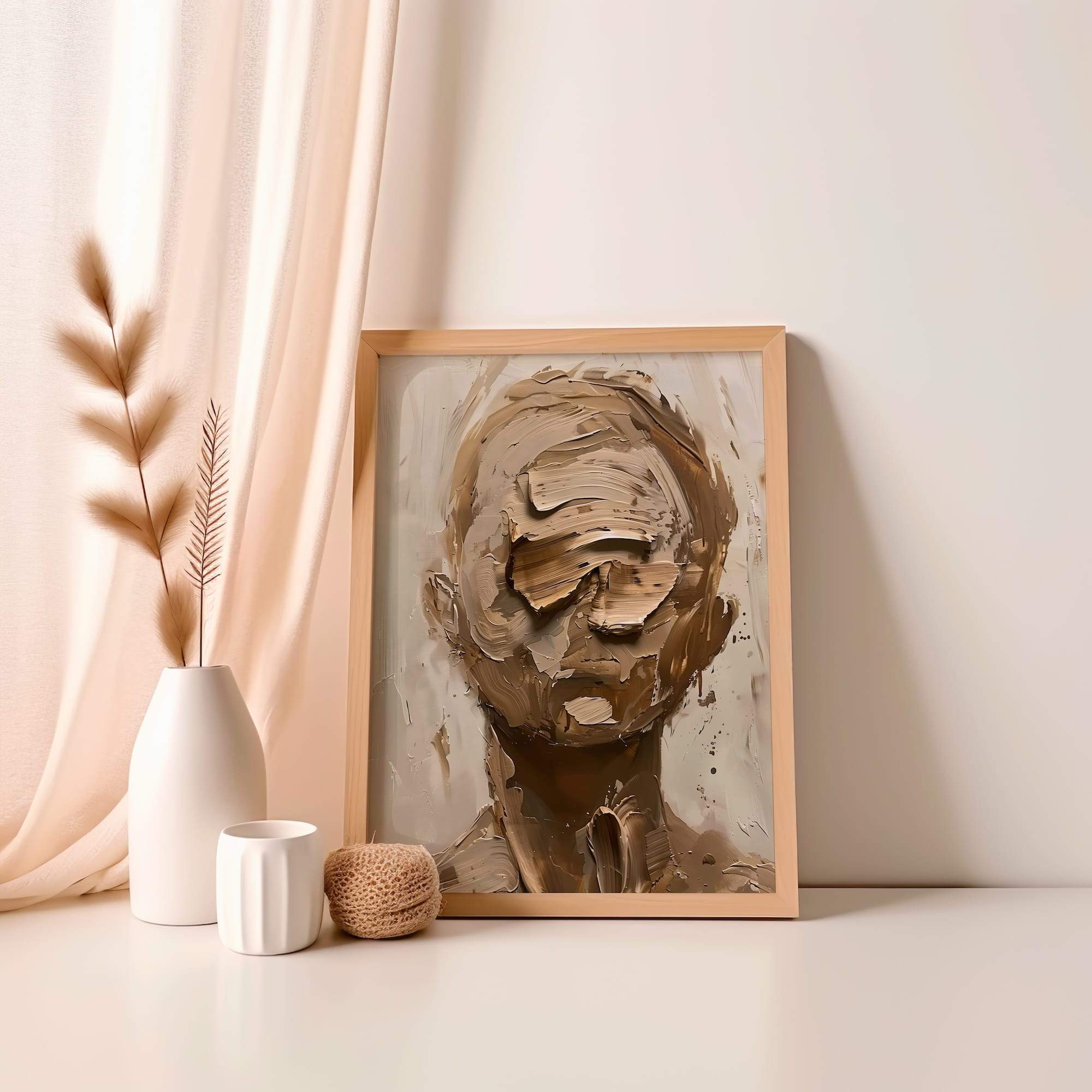 Neutral Palette Portrait Matte Poster Print - Image 4