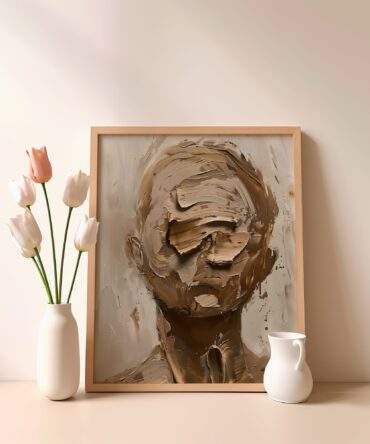 Neutral Palette Portrait Matte Poster Print