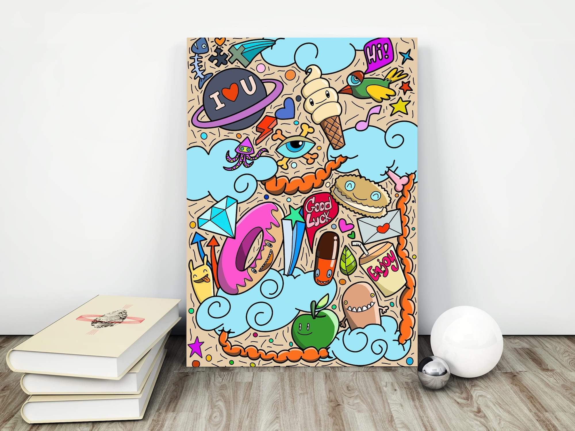 Random Luck Chaos Matte Canvas Print - Image 4