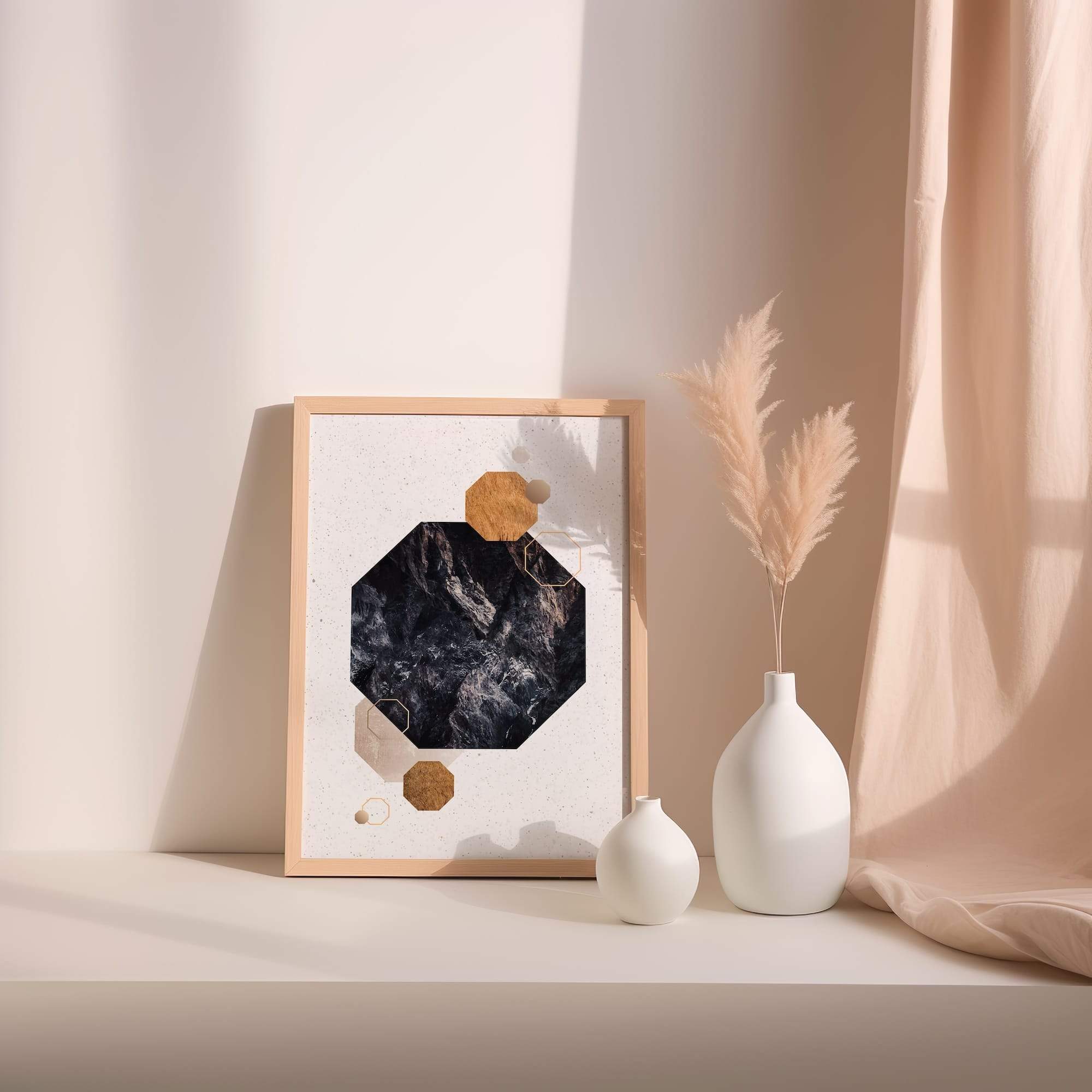 Rocky Octagon Overlay Matte Poster Print - Image 2