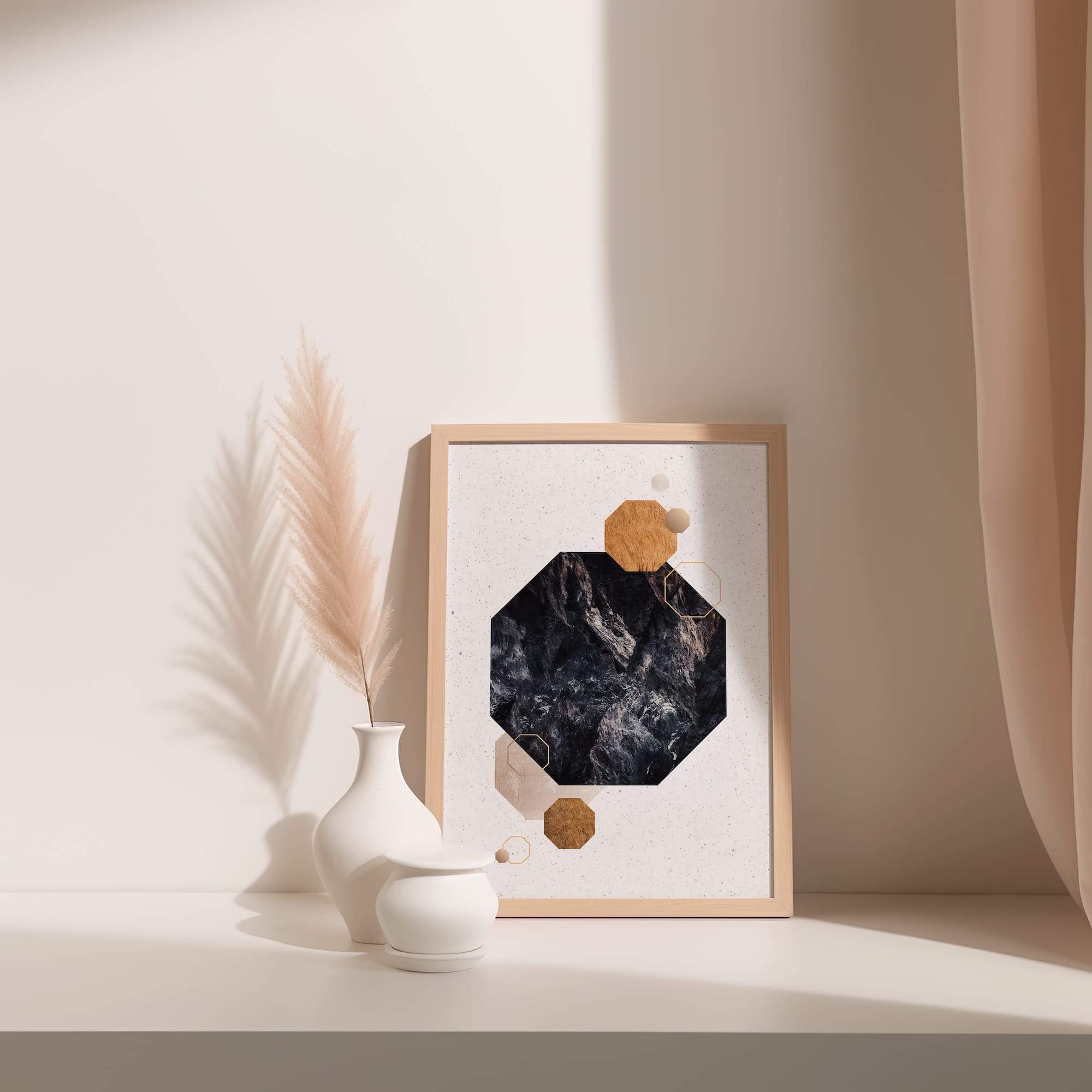 Rocky Octagon Overlay Matte Poster Print - Image 3