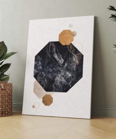 Rocky Octagon Overlay Matte Canvas Print