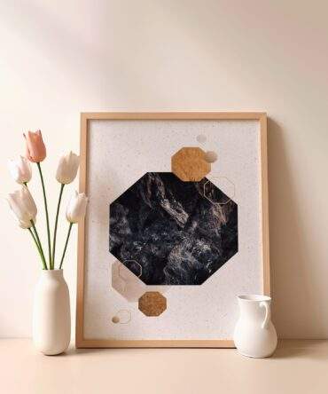 Rocky Octagon Overlay Matte Poster Print