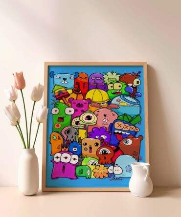 Silly Bears And Crazy Creatures Matte Poster Print