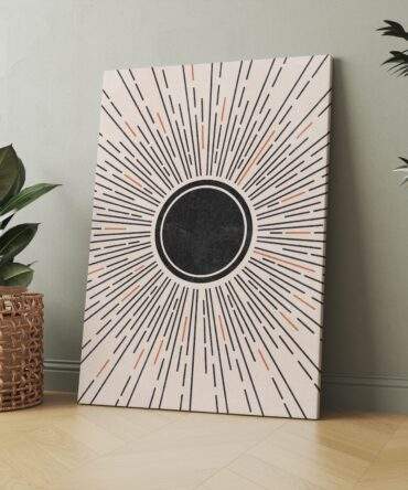 Solar Eclipse Energy Matte Canvas Print