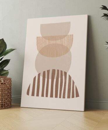 Stacked Shapes Terra Matte Canvas Print