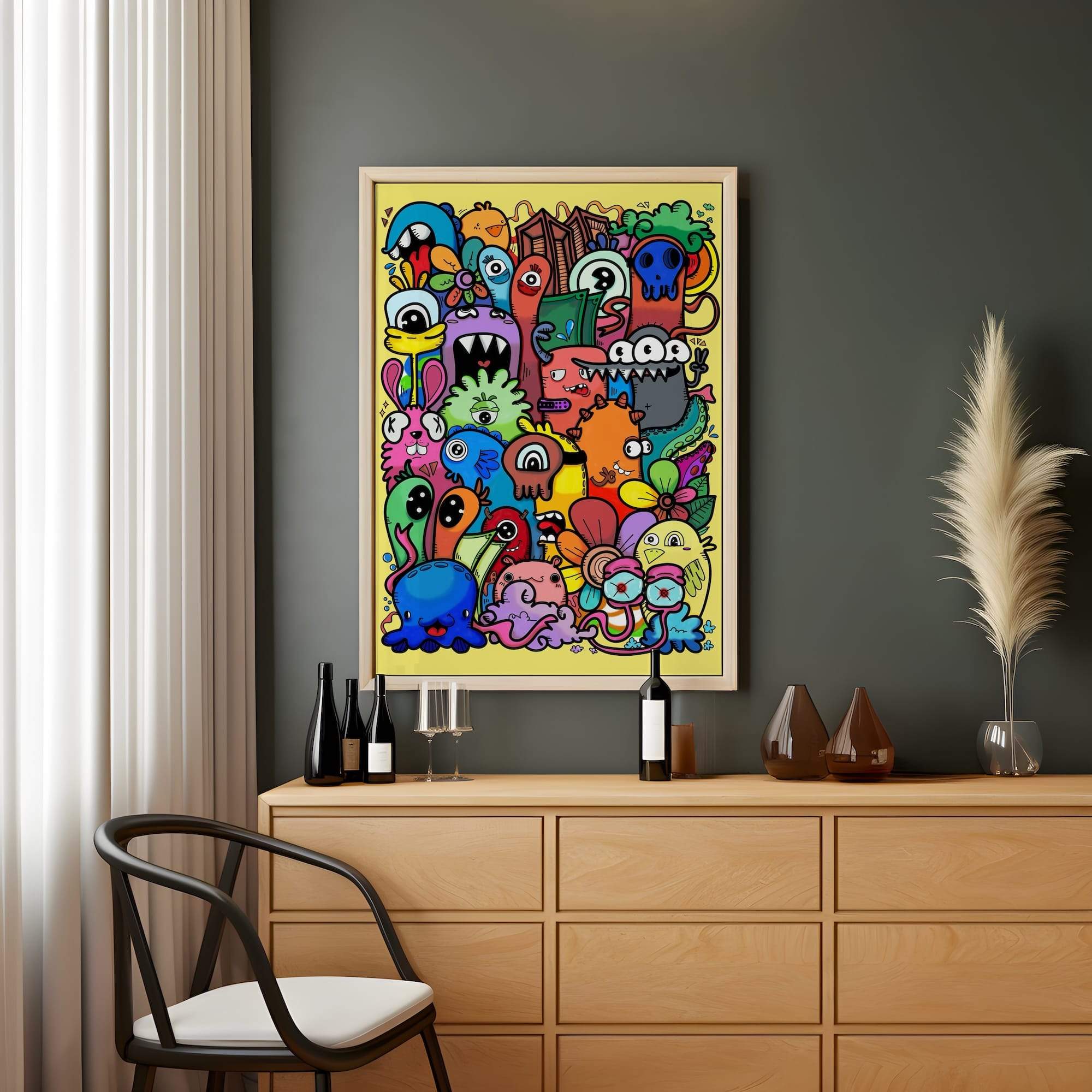 Tall Eyed Chaos Crew Matte Canvas Print - Image 2