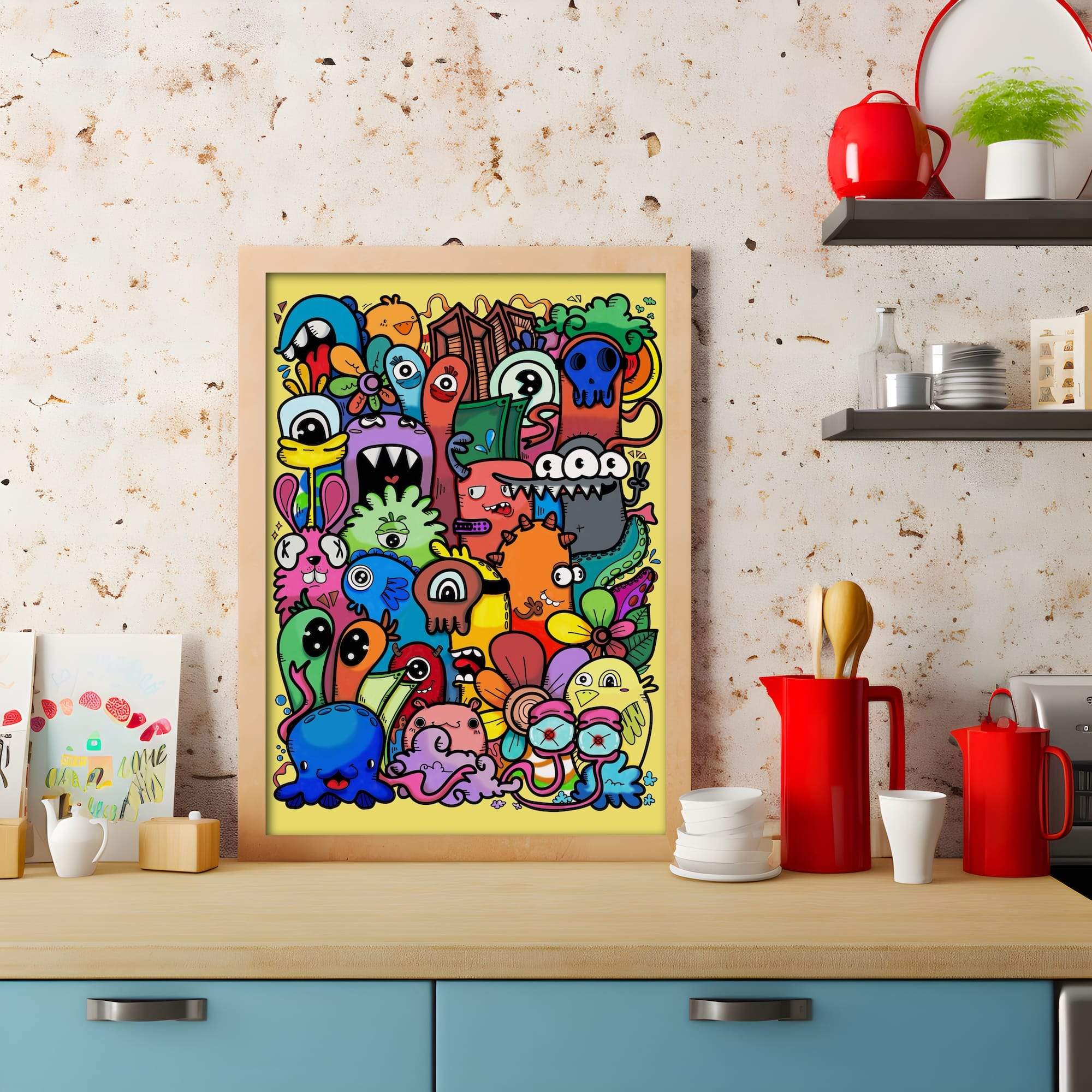 Tall Eyed Chaos Crew Matte Canvas Print - Image 3