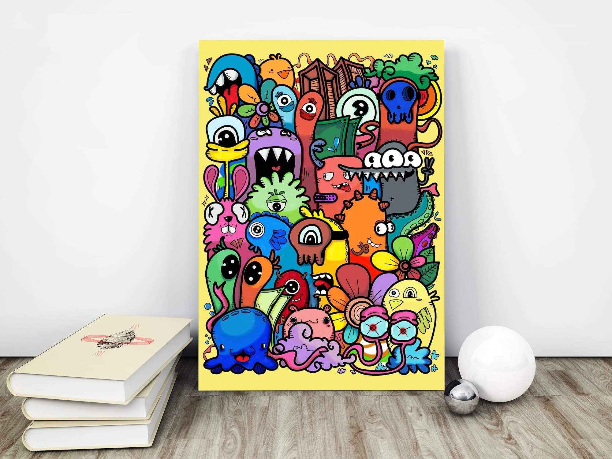 Tall Eyed Chaos Crew Matte Canvas Print - Image 4