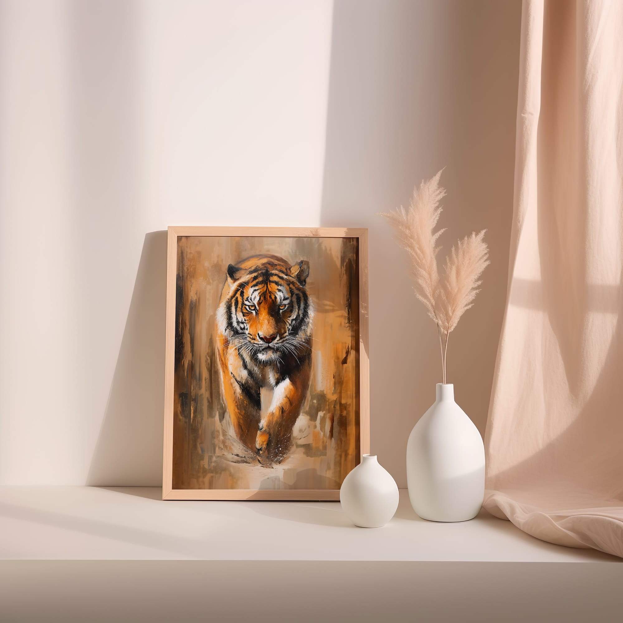 Tiger Paint Stroke Motion Matte Poster Print - Image 2