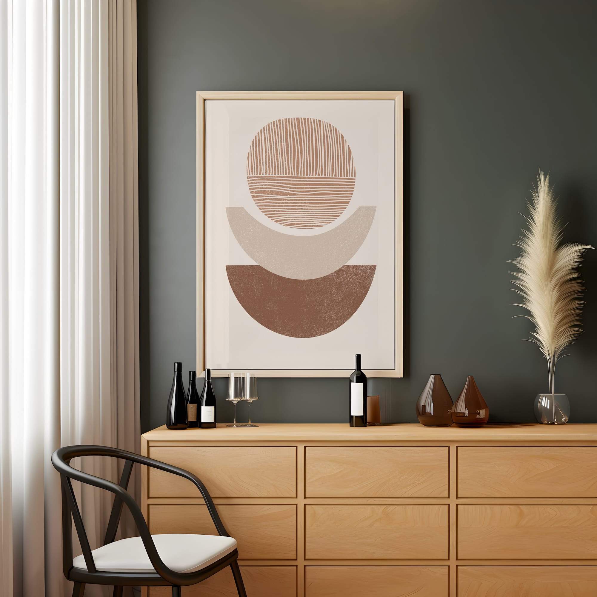 Trio Halfsunset Balance Matte Canvas Print - Image 2