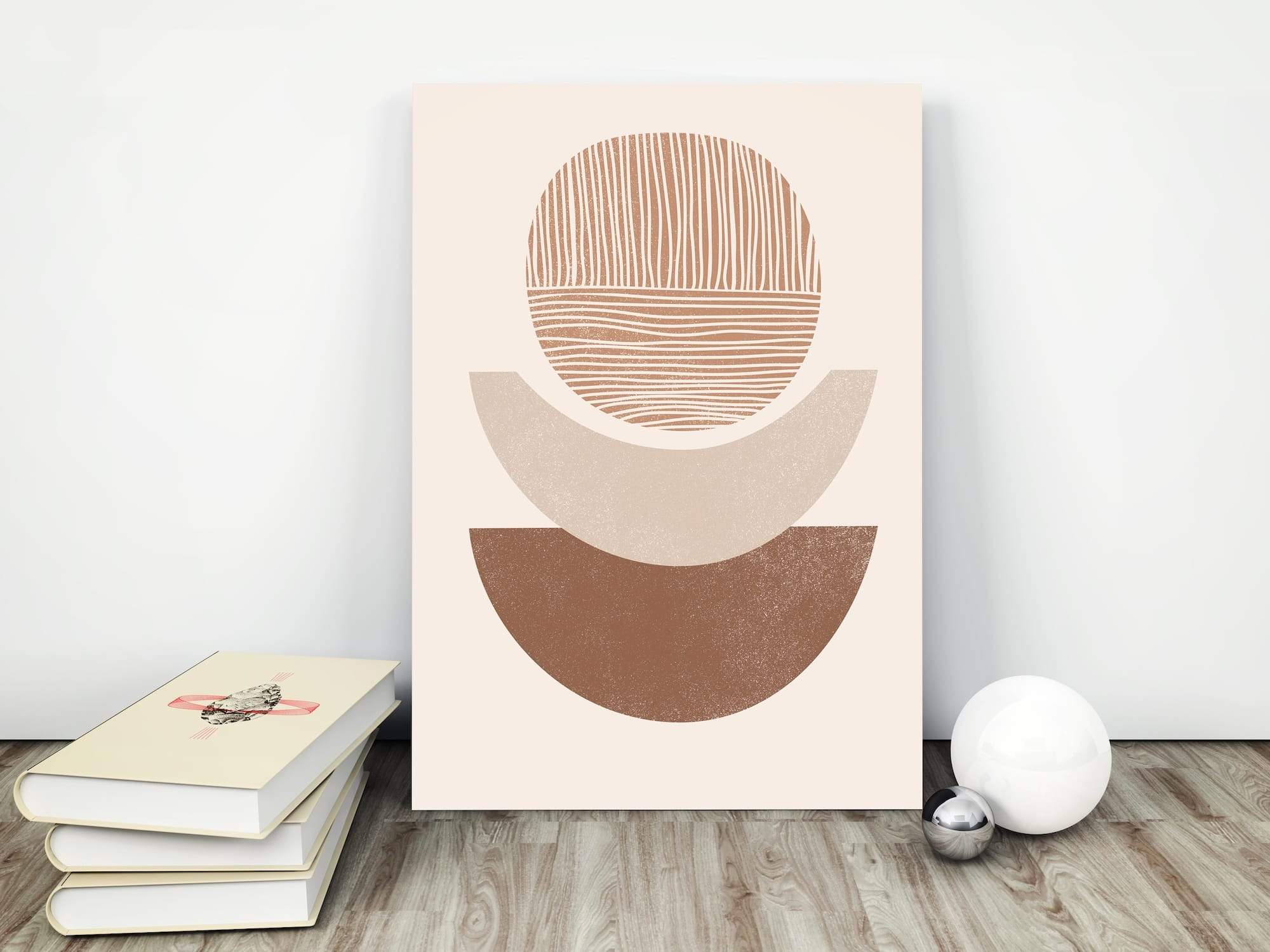Trio Halfsunset Balance Matte Canvas Print - Image 4
