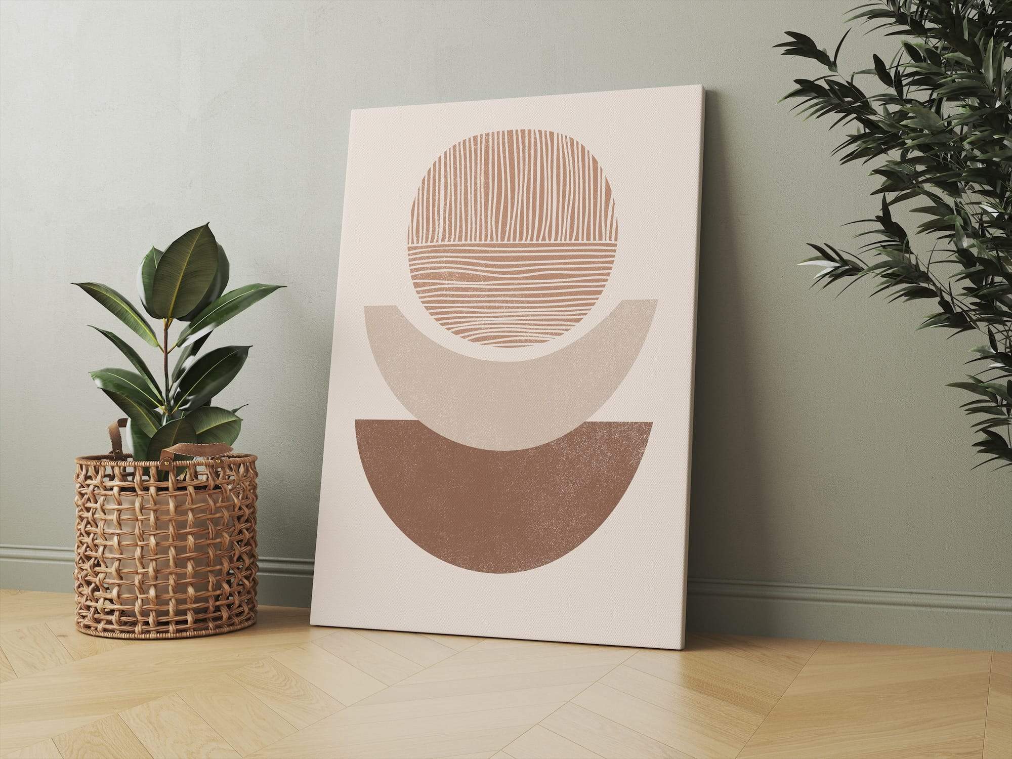 Trio Halfsunset Balance Matte Canvas Print