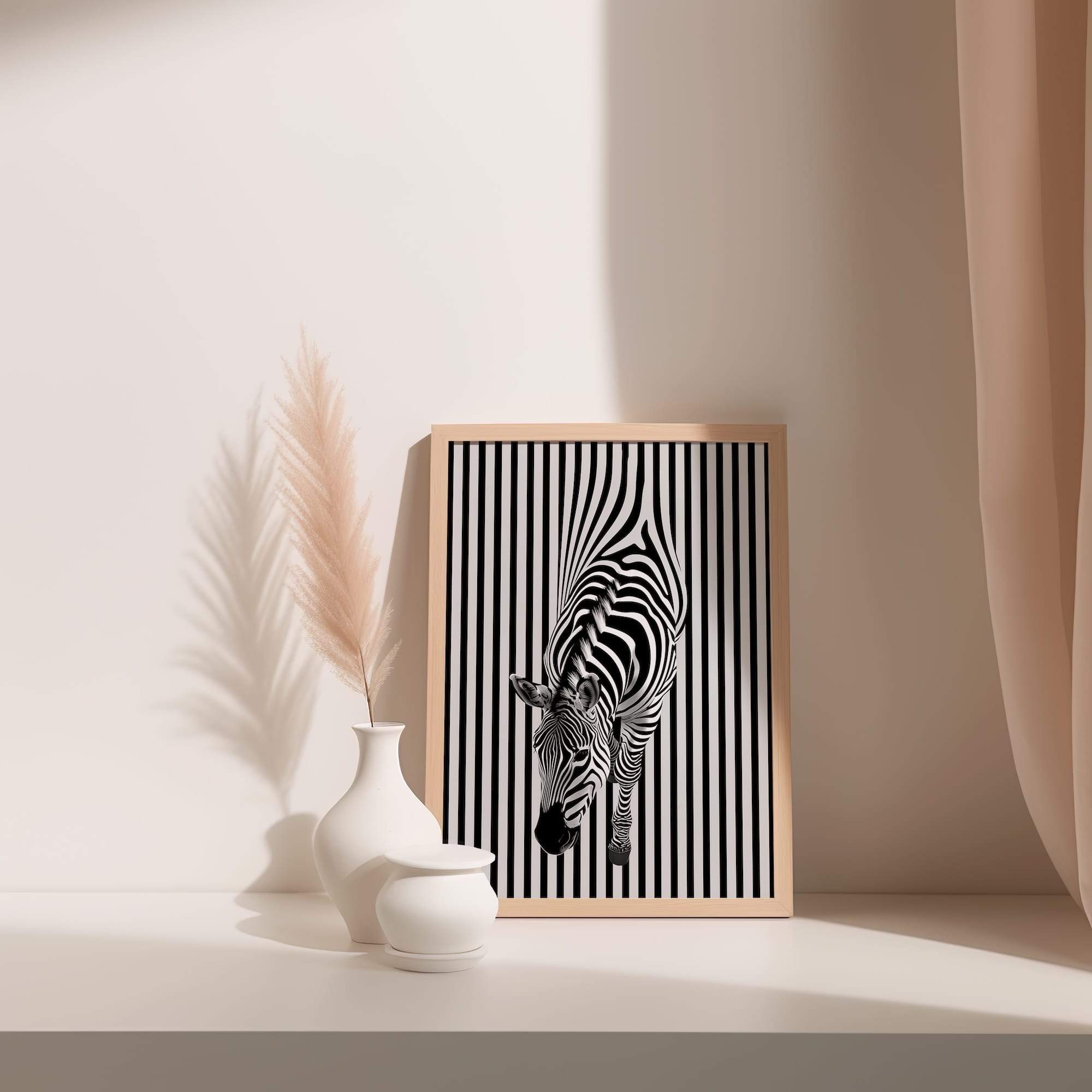 Zebra Stripe Fusion Matte Poster Print - Image 3