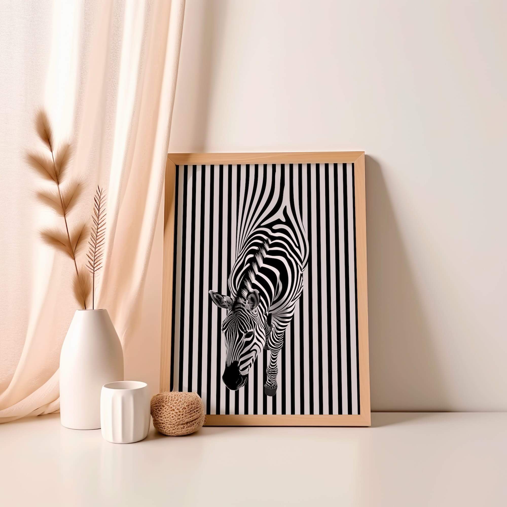Zebra Stripe Fusion Matte Poster Print - Image 4