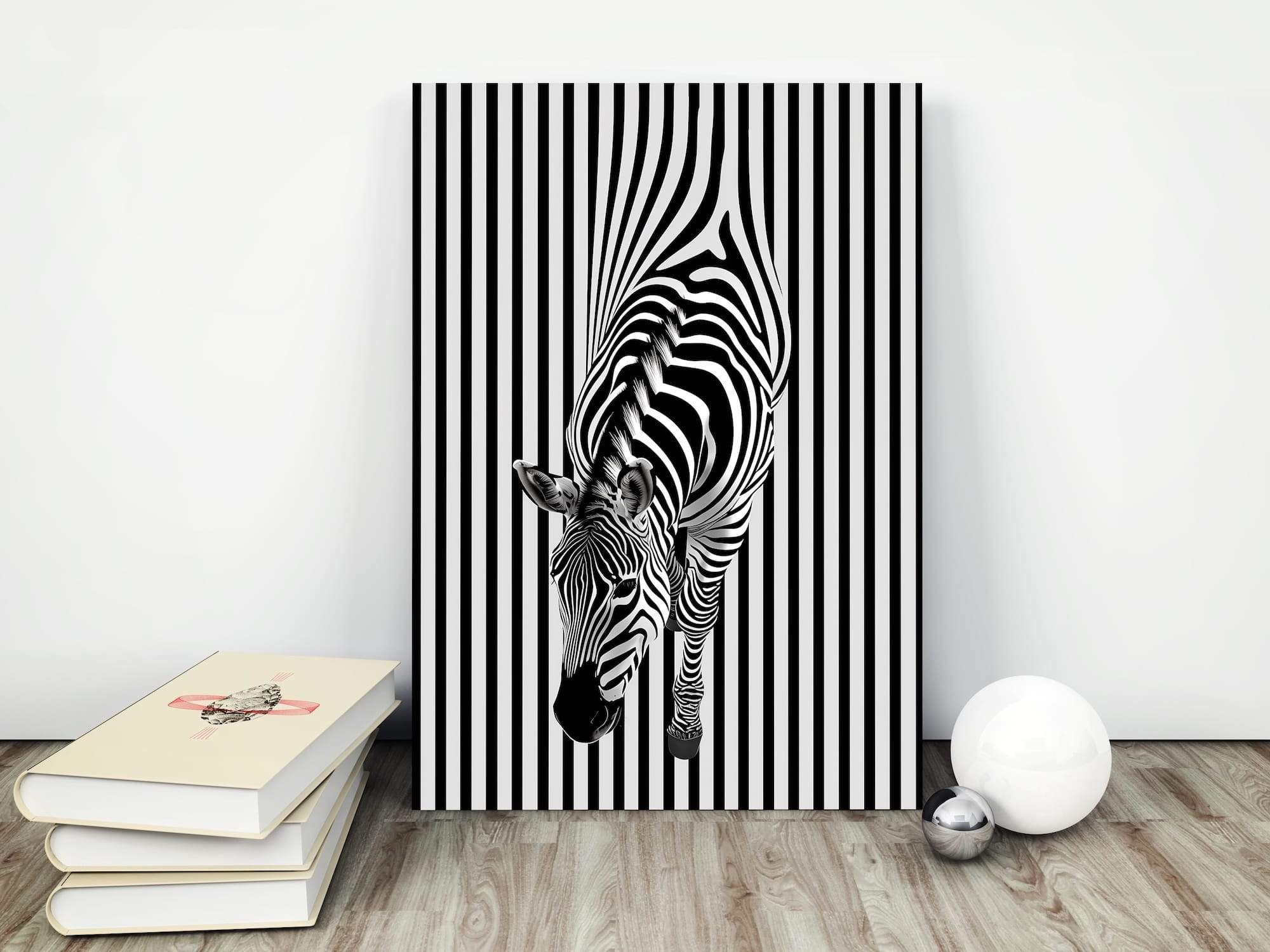 Zebra Stripe Fusion Matte Canvas Print - Image 4