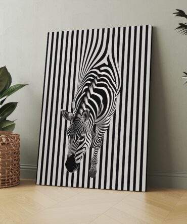 Zebra Stripe Fusion Matte Canvas Print