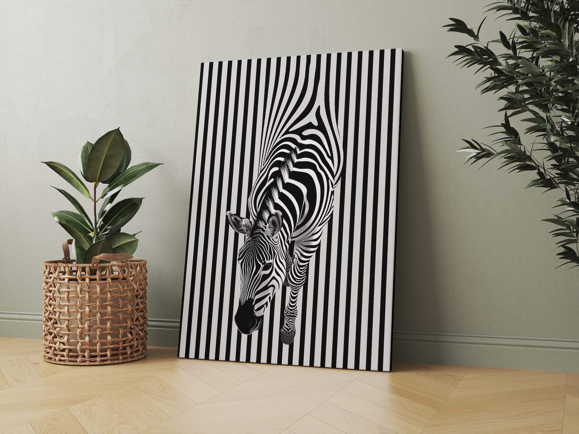 Zebra Stripe Fusion Matte Canvas Print
