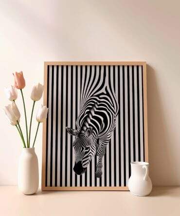 Zebra Stripe Fusion Matte Poster Print